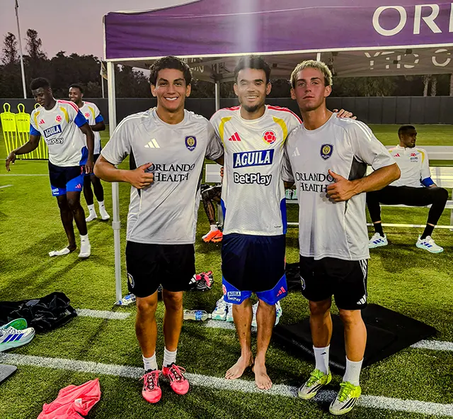 Jose Segura training with Luis Dias and the Colombian National Men's Team