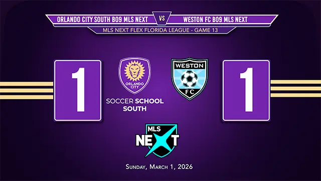 Orlando City South U17 vs Weston FC U17